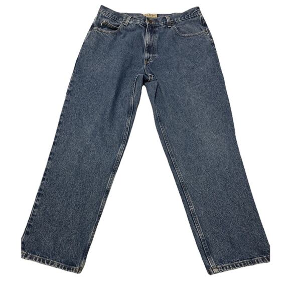 LL Bean Men’s Jeans Size 34x28 Blue Natural Fit Vintage Straight Leg Denim - Picture 1 of 7